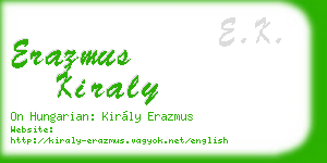 erazmus kiraly business card